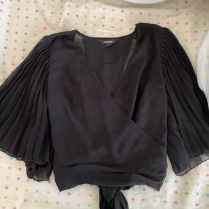 Black silk top